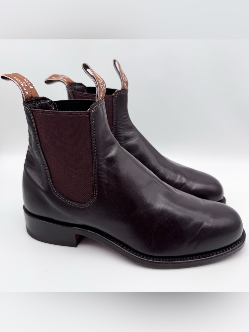 RM Williams Chelsea Craftsman Pull On Boots Brown Leather Men's AU 5G / US 6